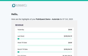 Flash report for daily and weekly updates