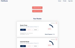 Home Screen Routes View