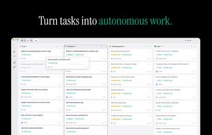 Turn development tasks into autonomous agent workflows with shared project context.