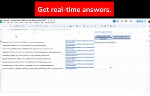 Simply enter your queries in column headers and get relevant information populated within the table.
