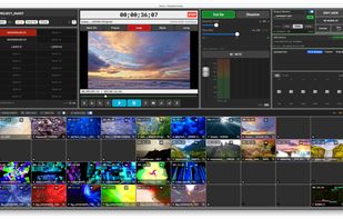 Main grid panel view for cueing and presenting video