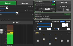 Long fader and 6-band EQ with flexible geometry adjustment