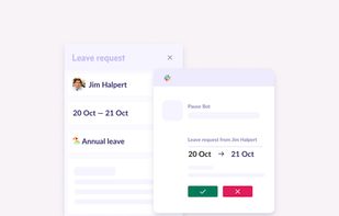 Review and approve leaves from the app or from the tool of your choice