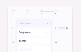 Lock dates for when you need your team with you