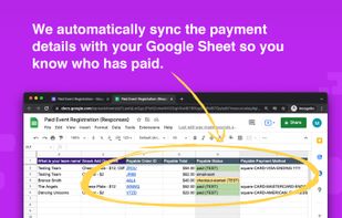 Payable Forms will automatically sync the payment status and data to your Google Sheet.