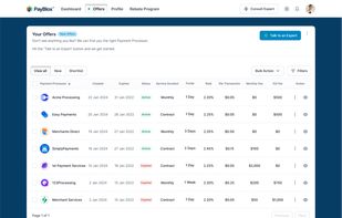 Find a payment processor that meets your needs and compare different rates and fees in one place.