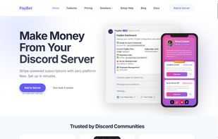 Screenshot of homepage on website