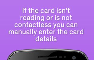 You can also manually enter card details