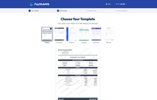 Choose from 6 professional templates with live preview and real IRS tax calculations