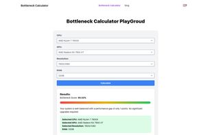 PC Bottleneck Calculator screenshot 1