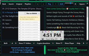 Mixed media player YT and your own local media library, seamless switch.
