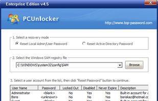 PCUnlocker screenshot 1