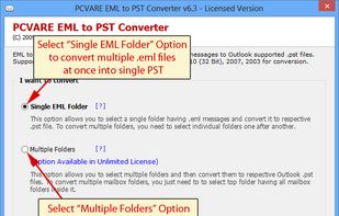 PCVARE EML to PST Converter screenshot 1
