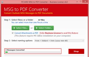 PCVARE MSG to PDF Converter screenshot 2