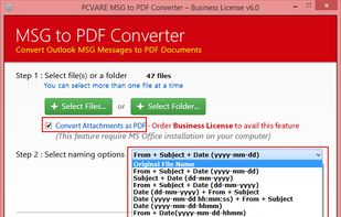 PCVARE MSG to PDF Converter screenshot 1