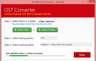 PCVARE OST File Converter screenshot 2