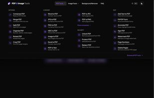 PDF Tools Mega Menu