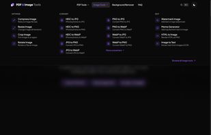 Image Tools Mega Menu
