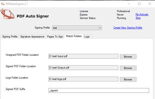 PDF Auto Signer Software screenshot 1