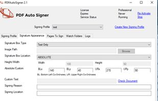 PDF Auto Signer Software screenshot 1