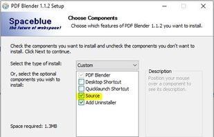 Source are in the installer