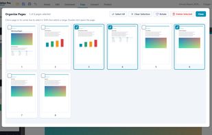 Page organizer: reorder, rotate and delete pages
