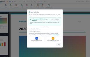 Send to Kindle: one click over USB or by email