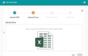 The wizard guides you through the simple process (Upload Excel file)