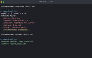 PDF MetaClean screenshot 1