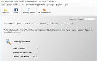 PDF Password Cracker Expert screenshot 1