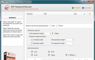 PDF Password Recover screenshot 2