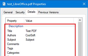 PDF Property Extension screenshot 1