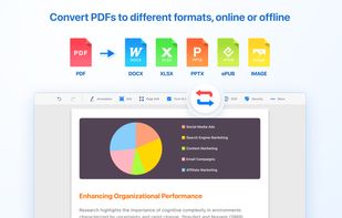 Convert PDFs to different formats, online or offline