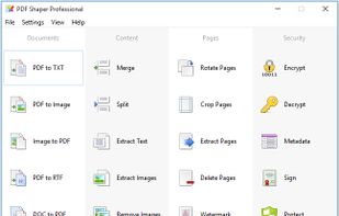 PDF Shaper Main Window