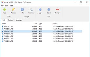 Convert images to PDF