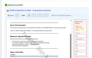 Visual Field Positioning
Drag and position signature boxes, date fields, and input areas directly on the PDF.