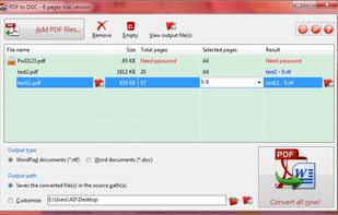 PDF to DOC screenshot 1