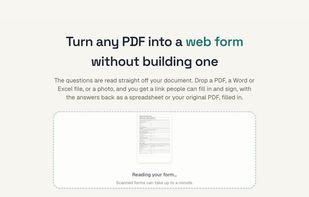 Reading the questions straight off an uploaded PDF — there is no form to build.