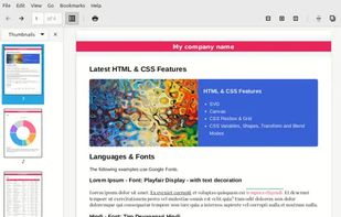 Example PDF generated with our API from an HTML template: full example