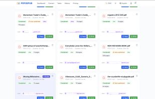 Review completed conversion tasks and open generated EPUB books in the browser.