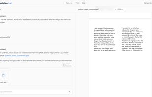 pdfAssistant.ai Chat Interface