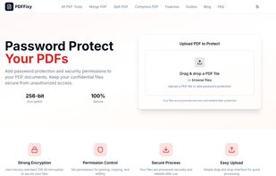 PDFFixy - Password Protect Tool