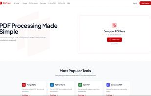 Homepage - PDF Processing Made Simple