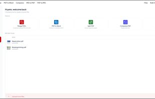 Dashboard - Your PDF Workspace
