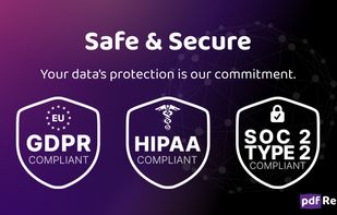 pdfRest is built for robust, Enterprise-grade security and compliance. We meet rigorous standards for GDPR and HIPAA, and our controls are independently audited to ensure strict SOC 2 Type 2 compliance.