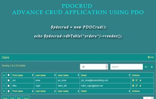 PDOCrud screenshot 1