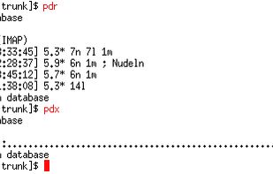 pdr retrieves data from a mailbox being processed later by pdx
