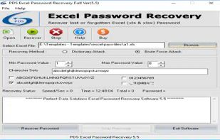 PDS Excel Password recovery screenshot 2