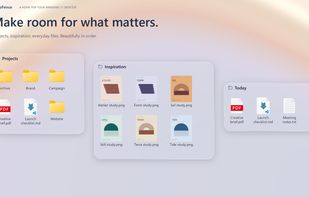PecoFence desktop groups in the Liquid Glass theme, showing Projects, Inspiration and Today with demonstration files.