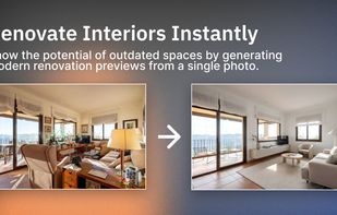 Visualize interior renovations by transforming outdated rooms into modern designs with AI.